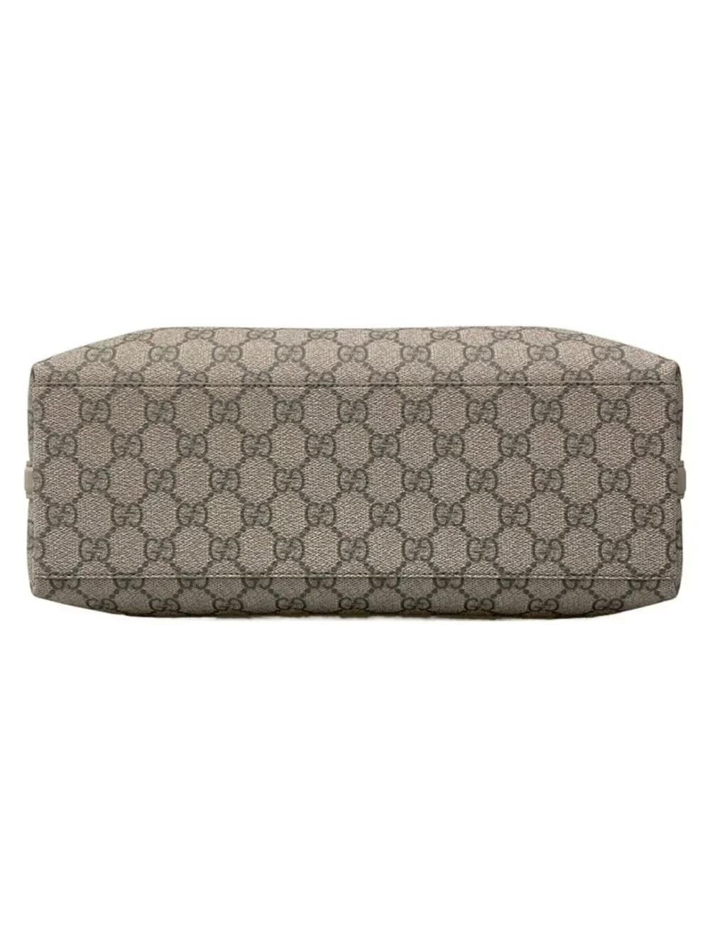 Gucci Tote Bag GG Emblem Medium Gray Leather